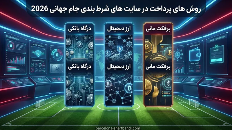 روش های پرداخت در سایت های شرط بندی جام جهانی 2026