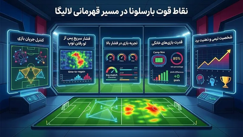 نقاط قوت بارسلونا در مسیر قهرمانی لالیگا